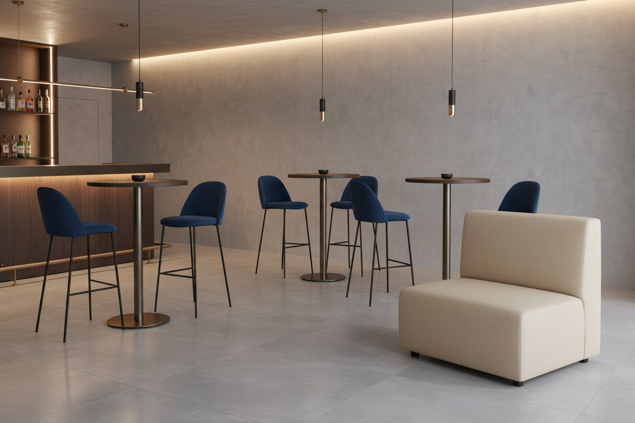 Divano Disco - Rivestimento in Ecopelle per Contract