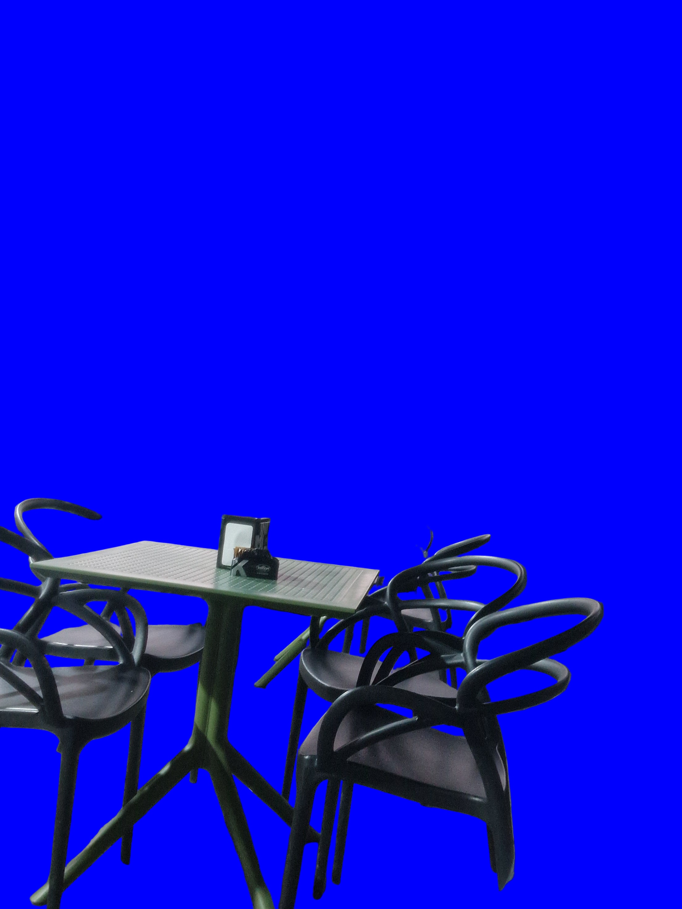 Set tavolo 70x70 con 4 sedie colore nero