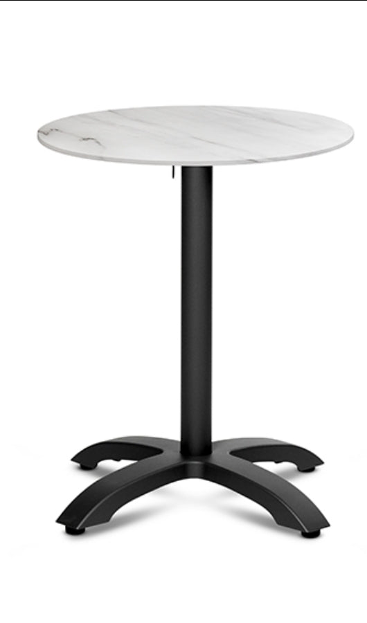 Tavolo da Esterno in Alluminio Ø60cm - Top Personalizzabile per Ristoranti