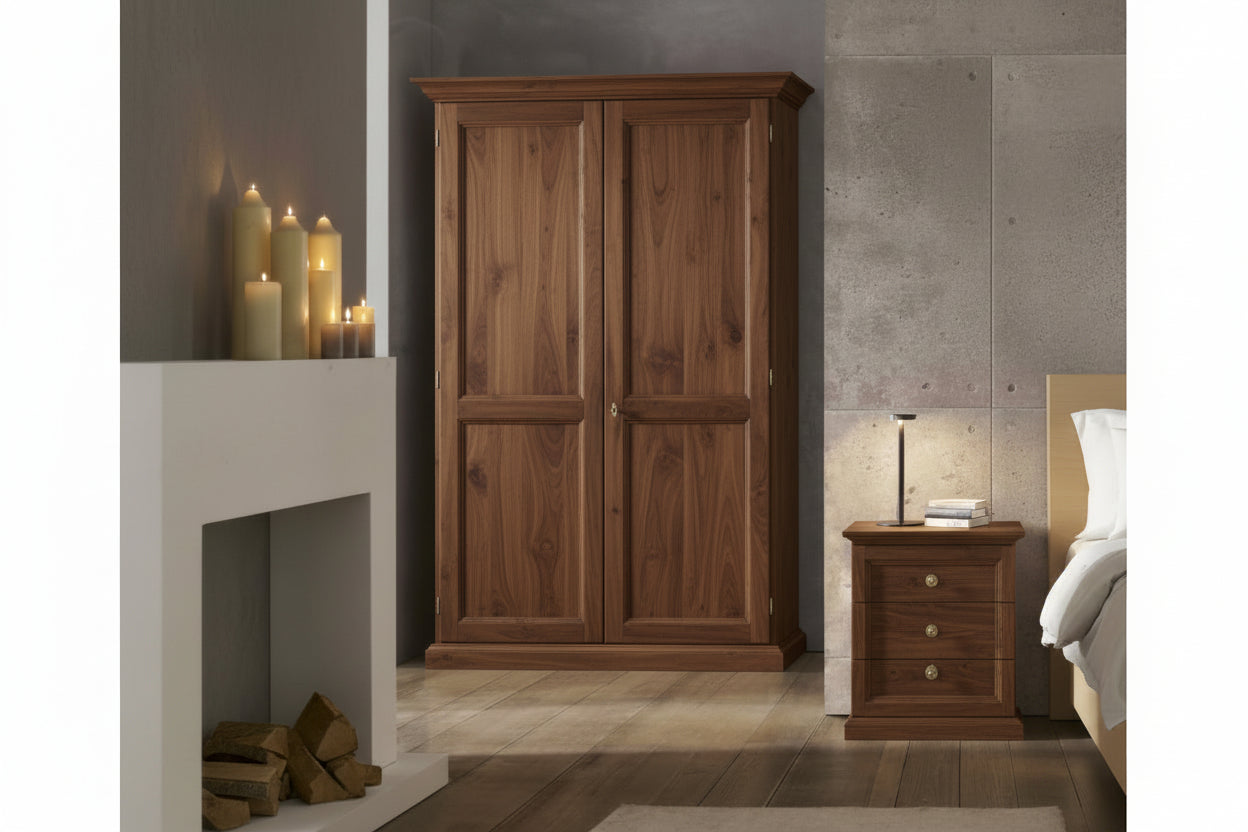 Armdio in abete massello tinta noce