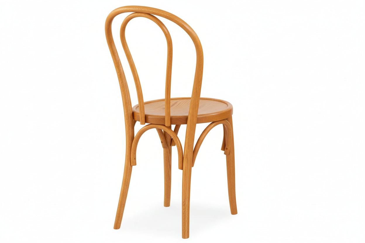 Sedia Thonet in Faggio Tinta Naturale con Fondino Legno