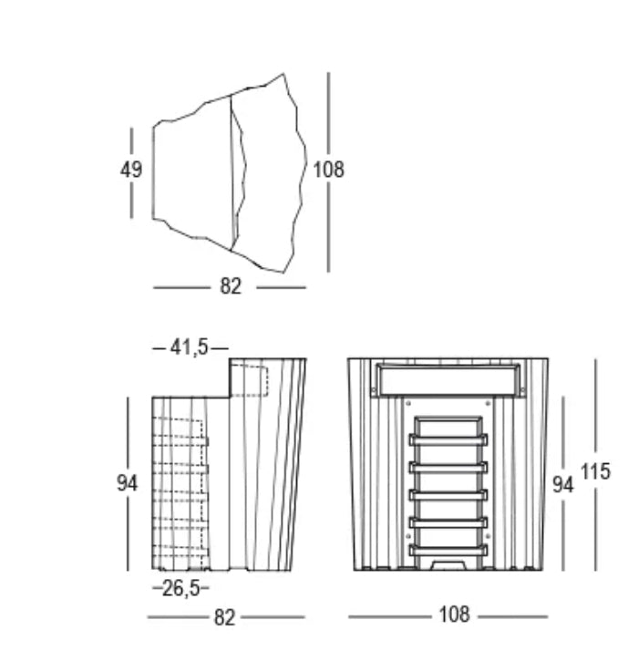 Banco Bar Angolare in Polietilene per Esterni ed Interni per cocktail bar