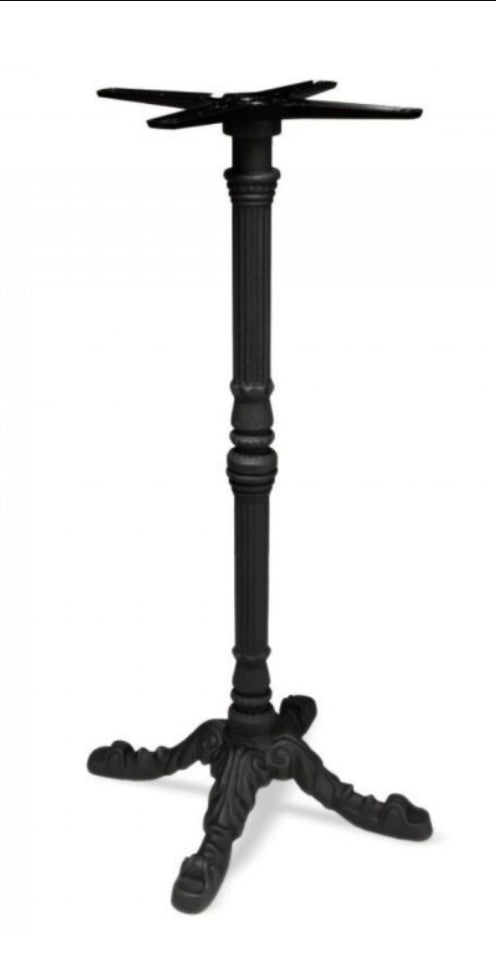 Base Tavolo Snack in Ghisa Nero Bucciato