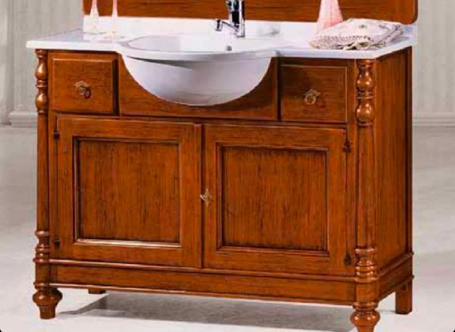 Mobile legno per bagno classici tinta noce