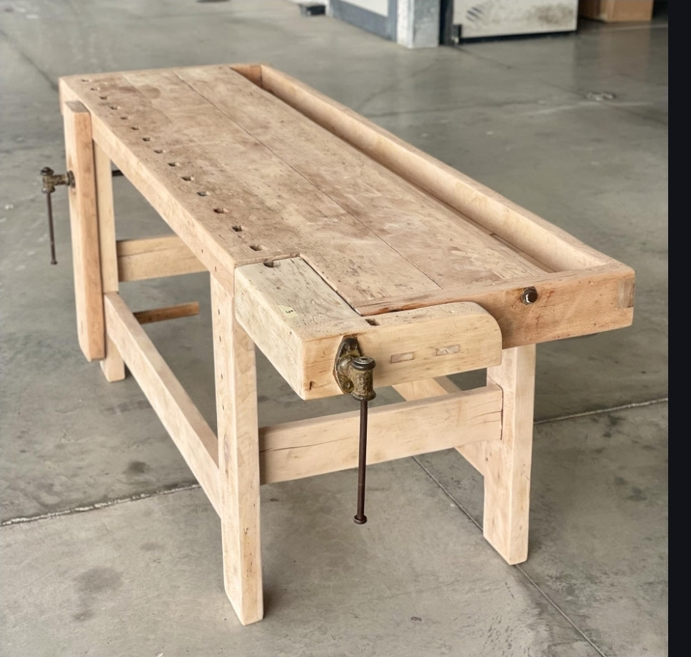 Bancone falegname restaurati con 2 Morse