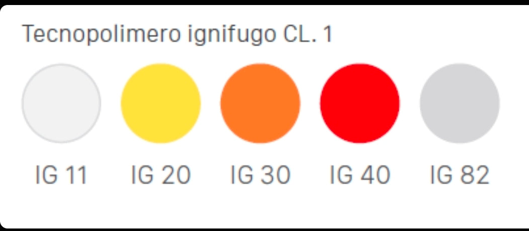 Sedia ignifuga tecnopolimero