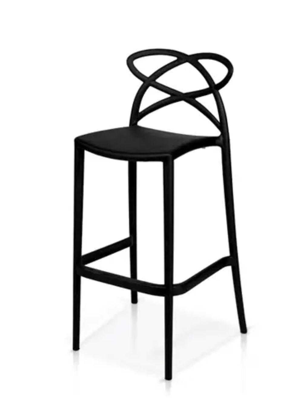 Sgabello in polipropilene nero