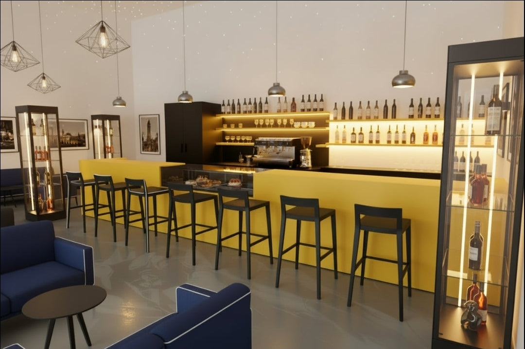 Bancone Realizzati artigianalmente per  bar bistrot