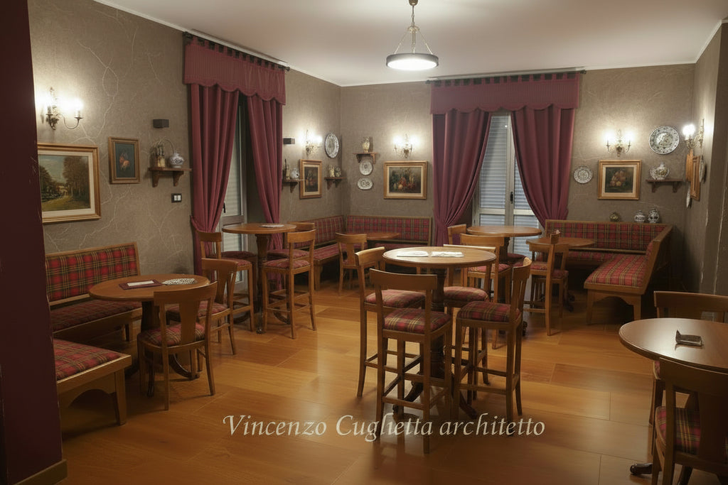 Angolo panca 153x153 per arredo pub, paninoteca