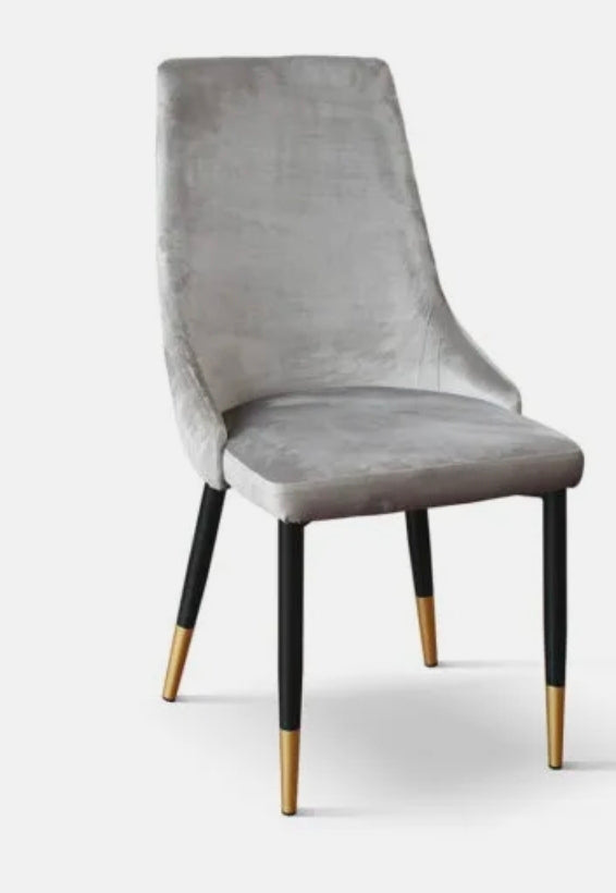Sedie vintage torino in velluto grigio
