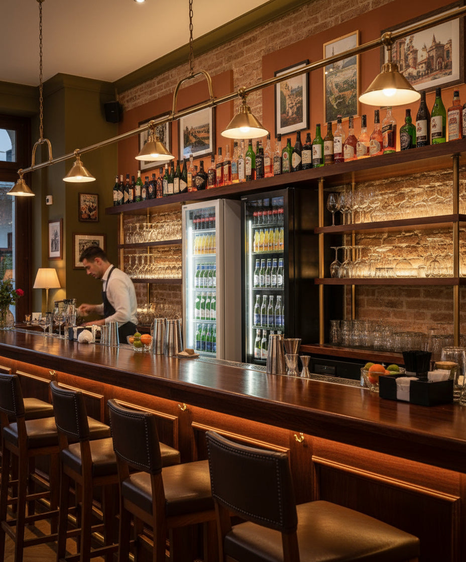 Frigo Vetrina per Bibite 274L - Temperatura Regolabile 0°/+10°C - 60x65x180cm