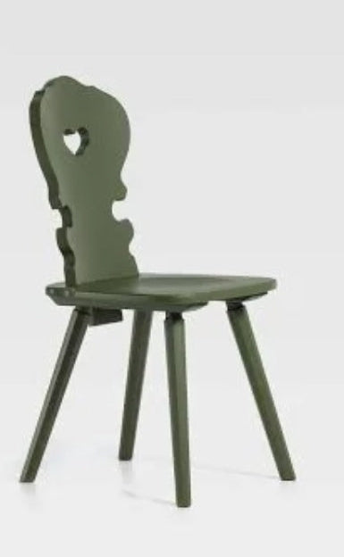 Sedia Tirolese Vienna - Stile Chalet Montagna in Abete Laccato Piacenza, gorizia,  treviso