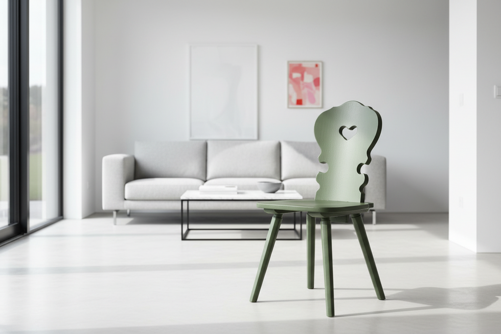 Sedia Tirolese Vienna - Stile Chalet Montagna in Abete Laccato Piacenza, gorizia,  treviso