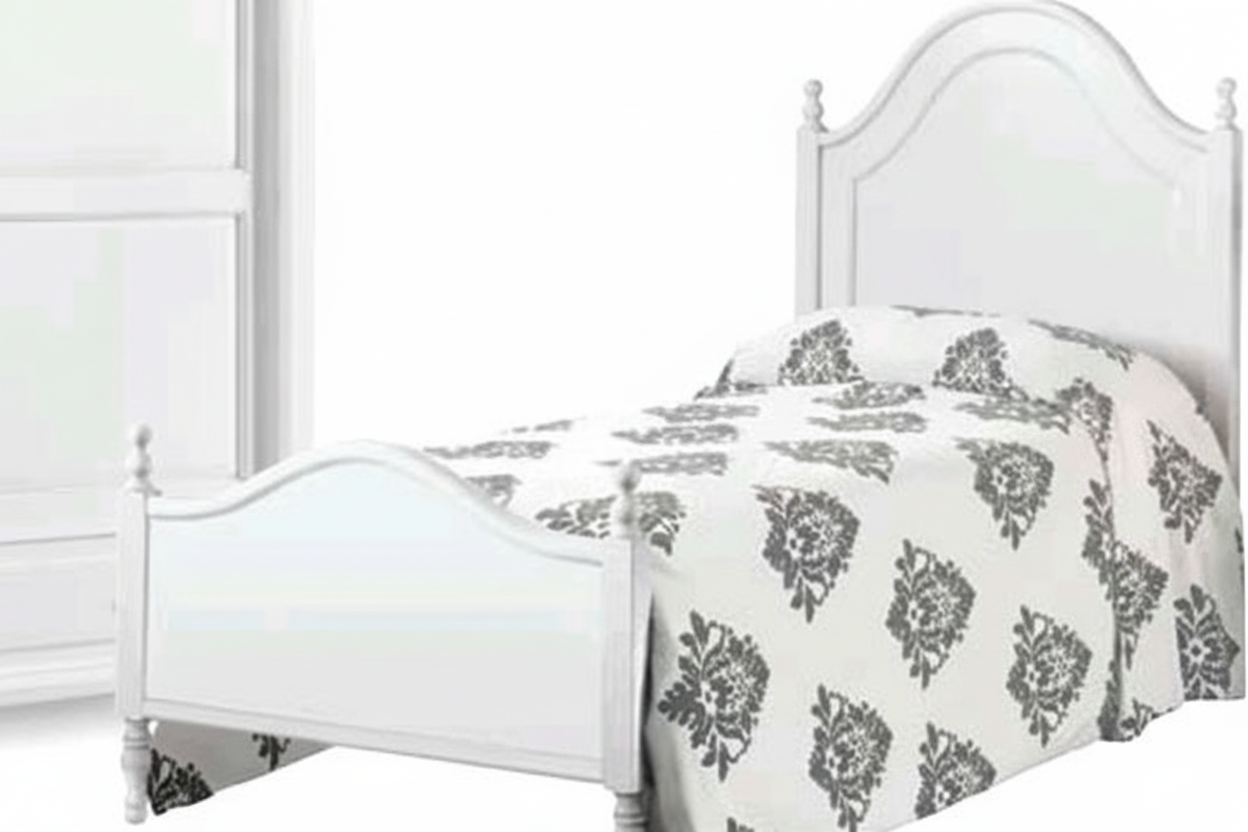 LETTO SINGOLO ARTE POVERA LACCATO BIANCO OPACO L.100 P.212 HT.135