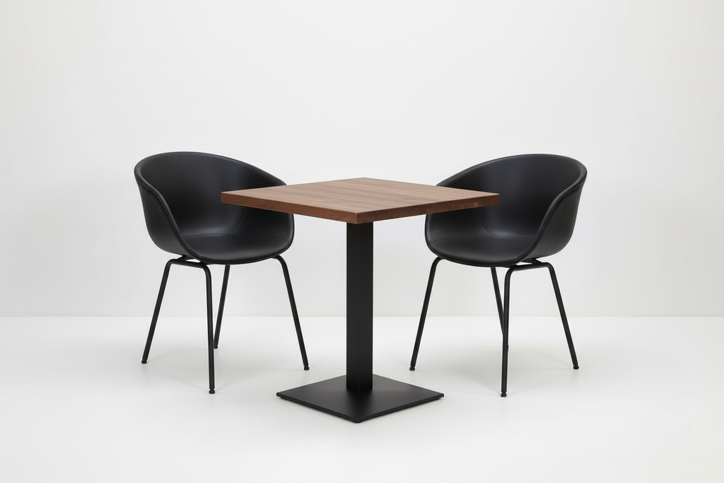 Sedia Metallo Ecopelle Antracite per sala ristorante