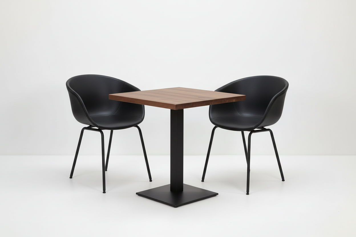 Sedia Metallo Ecopelle Antracite per sala ristorante