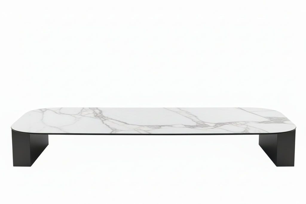 Piani effetto marmo per Basamento Nemo Doppio - Laminato Stratificato Compact con Fori M6