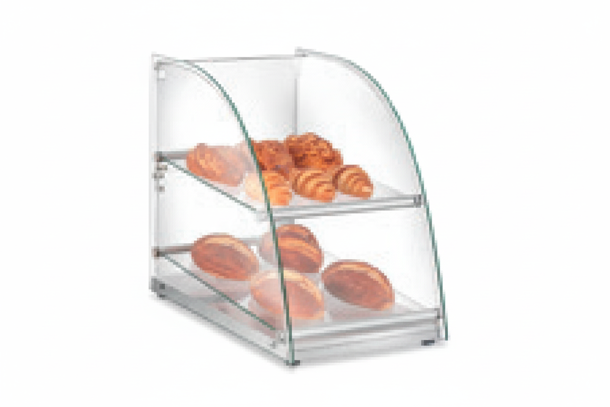 Vetrinetta Soprabanco da bar  per Cornetti, Pizzette e Rustici - 59Litri