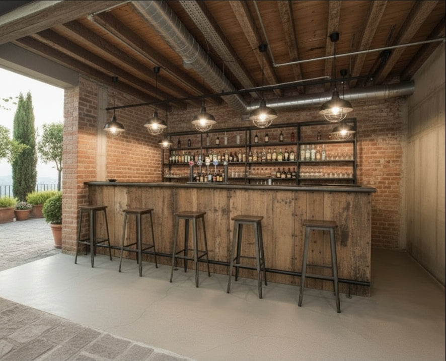 Produzione Banchi Bar - Banconi Bar su misura industriale,irish pub, vintage