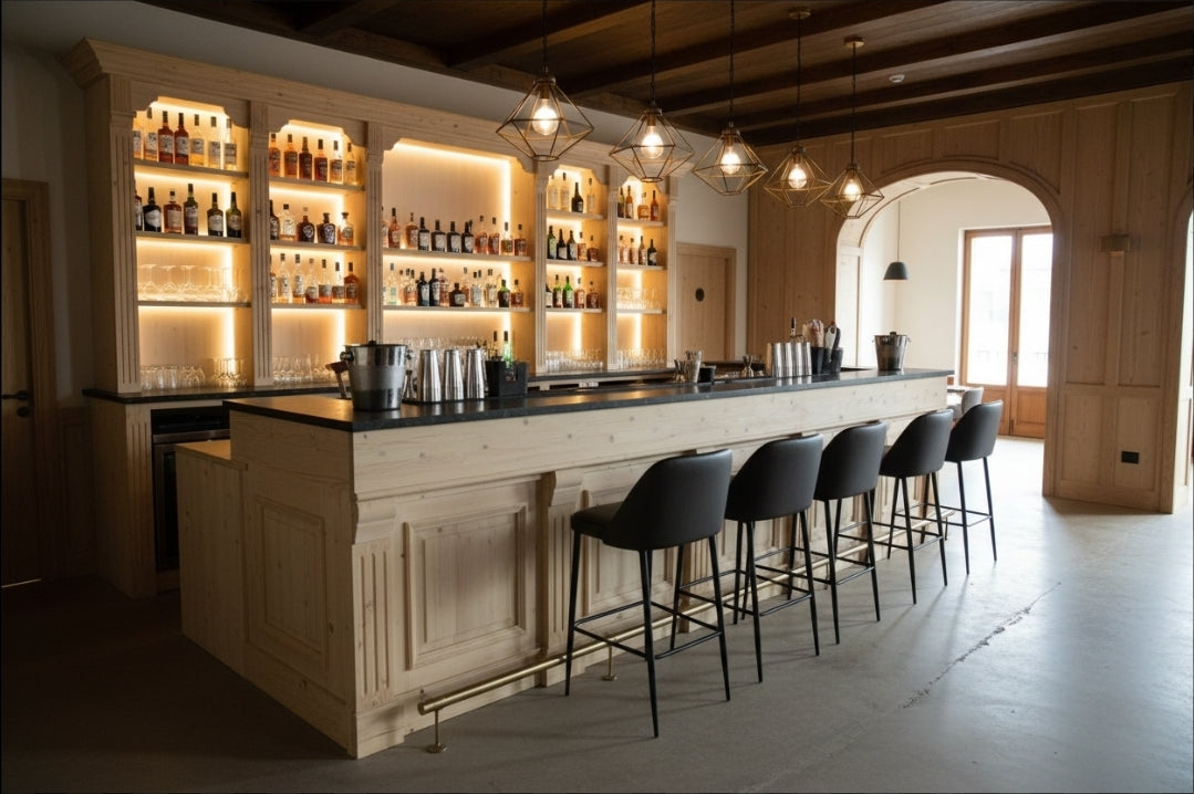 Produzione Banchi Bar - Banconi Bar su misura industriale,irish pub, vintage