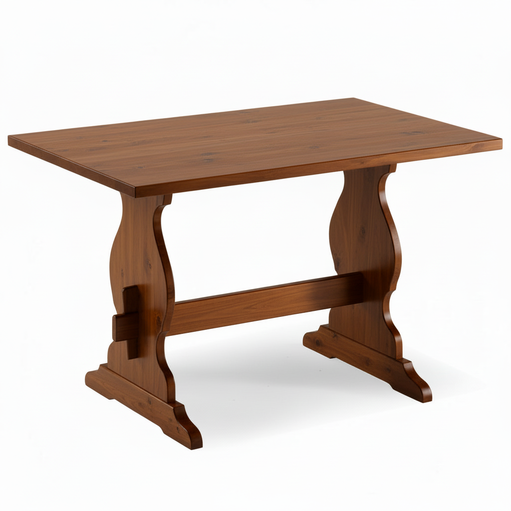 Angolo panca  misura 133x173 con cassonetto e tavolo fratino 130x80 tinta noce