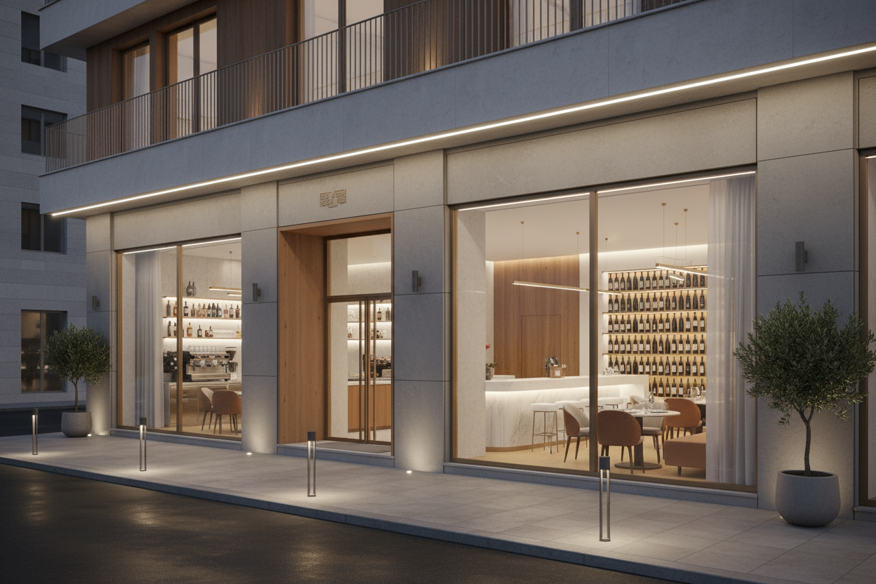 Progetto Arredamento Pub Industriale - 50mq / 25 Posti