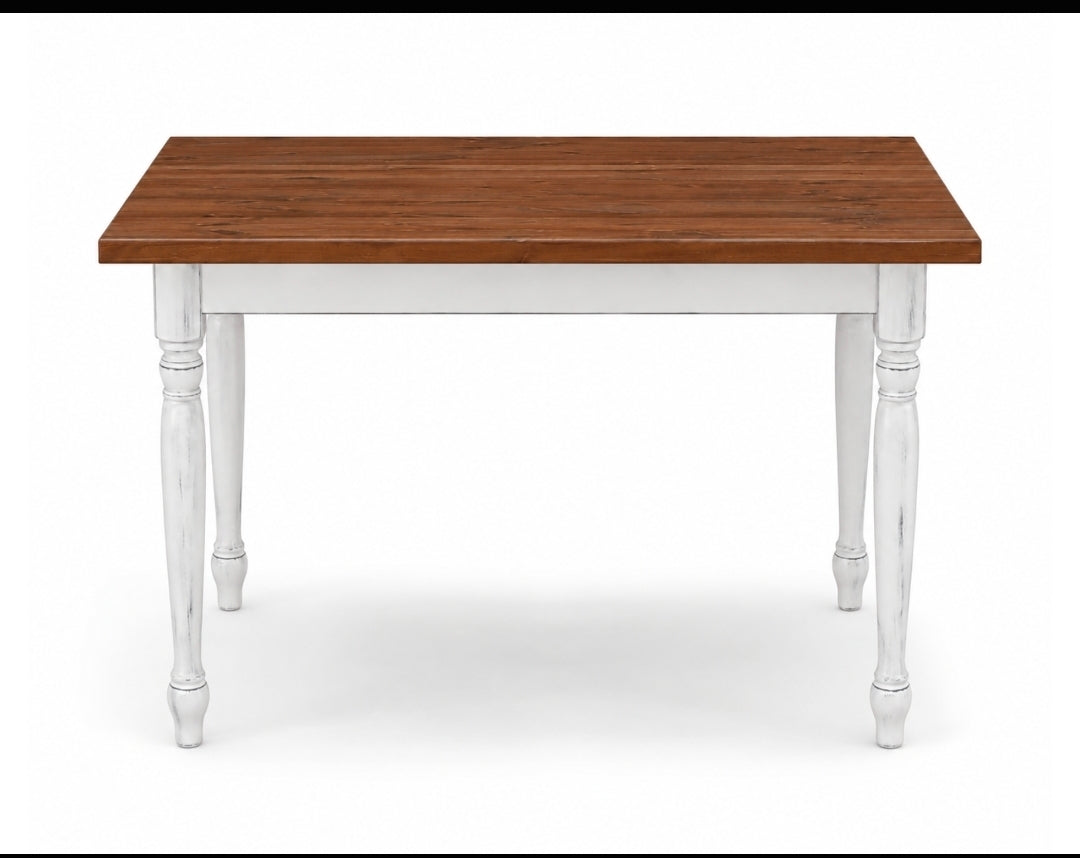 Tavolo per trattoria pub Vintage ha quattro gambe tornite in legno massello di pino 160x80