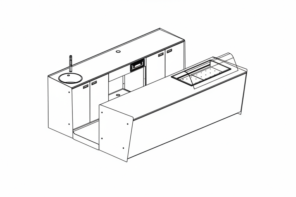 Bancone bar startup da metri 3.50 prima fascia