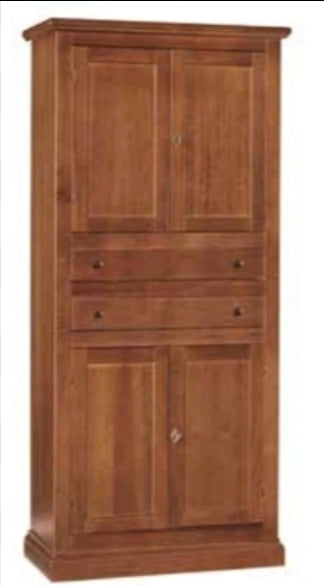Dispensa/Armadio da cucina 4 porte 2 cassetti tinta noce W394/N