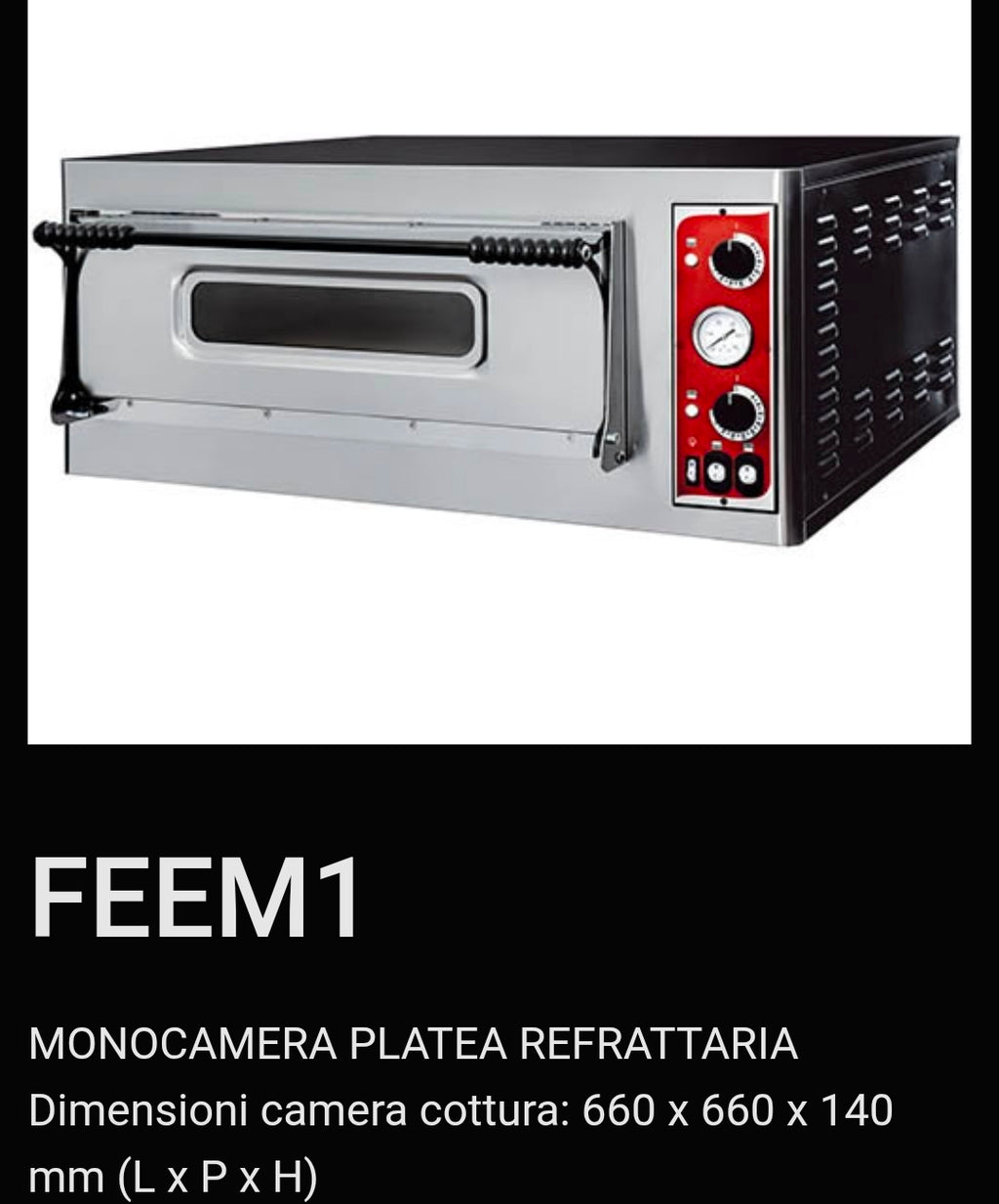 Forno elettrico per pizzeria monocamera multiuso