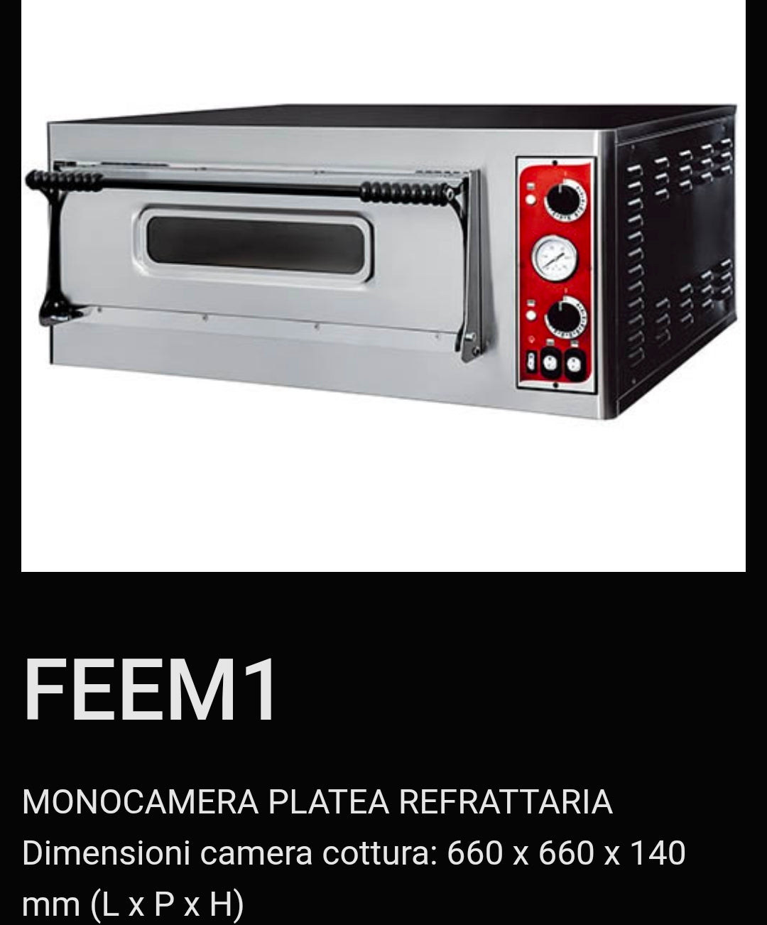 Forno elettrico per pizzeria monocamera multiuso
