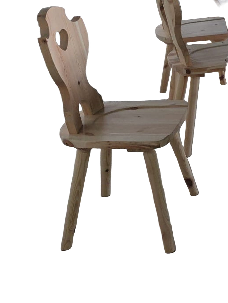 Sedia Tirolese Pino Grezzo - Arredo Chalet Ristorante Montagna Contract