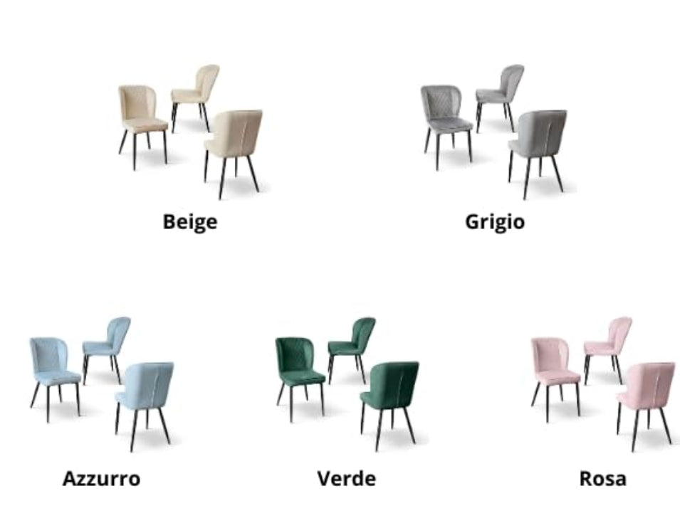 Sedia moderna in veluto anche per ristoranti e pub