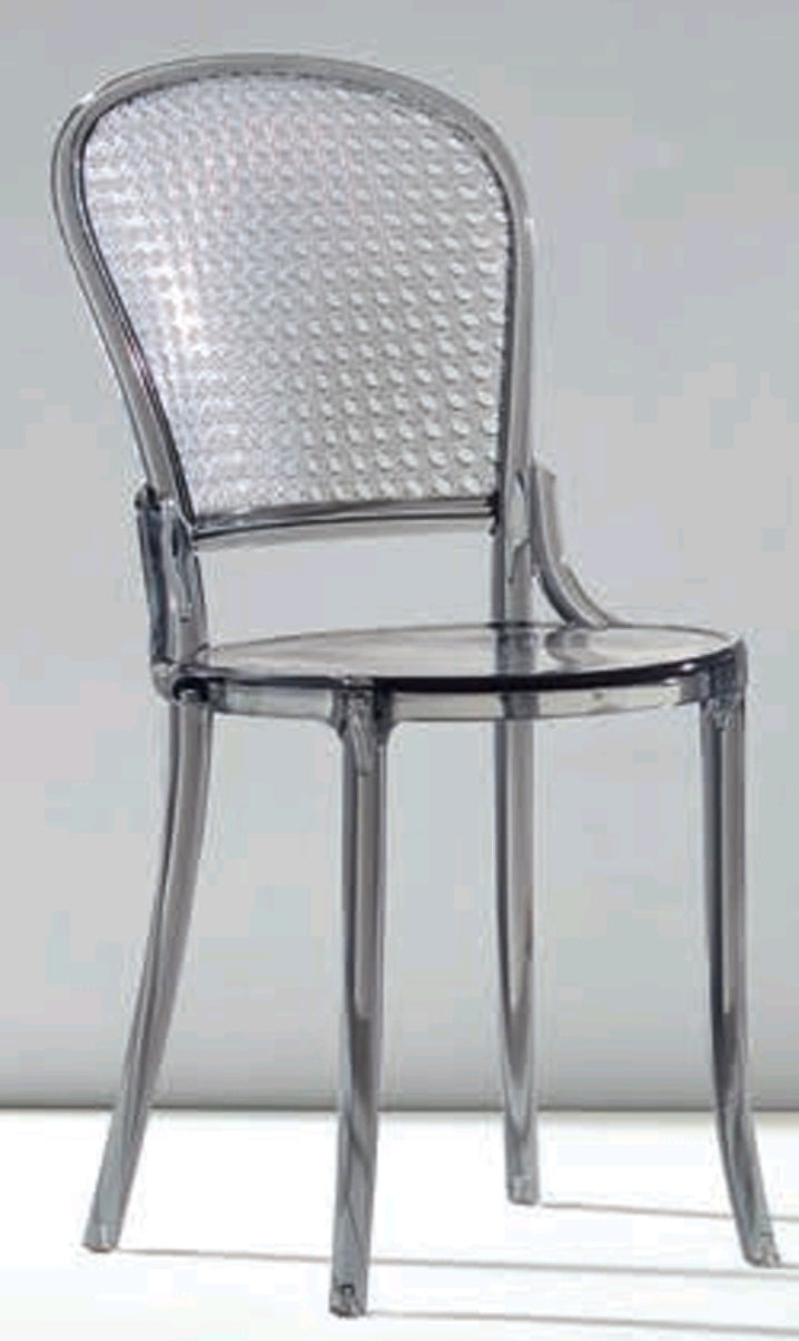 Sedia Polipropilene Trasparente viennese fume' lucido L.46 H.88 P.55 HS.47