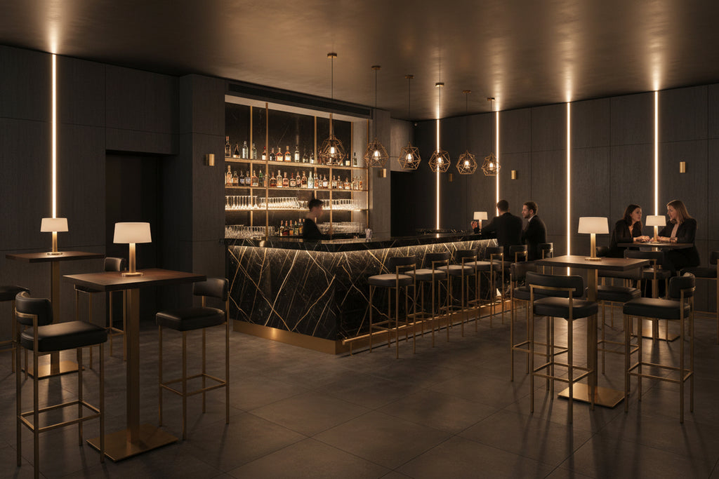 Bar con Retrobanco 4.00 mt lineari – Tavoli e Sedie