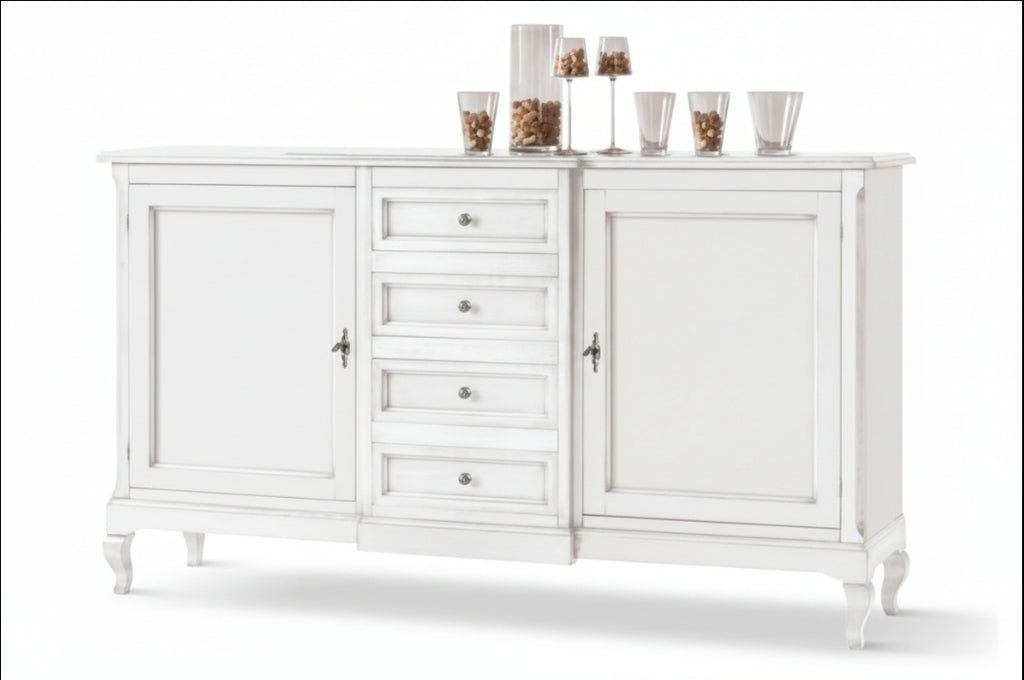 Credenza 2 ante 4 cassetti