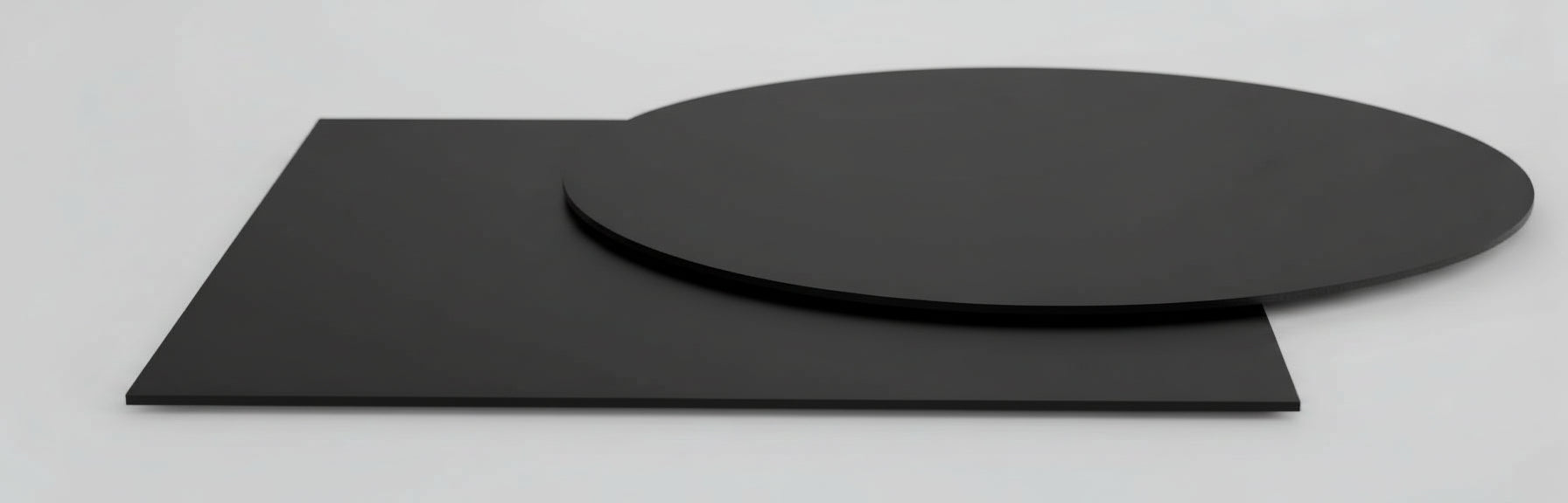 Piano Tavolo da Esterno HPL 69x69 cm Nero