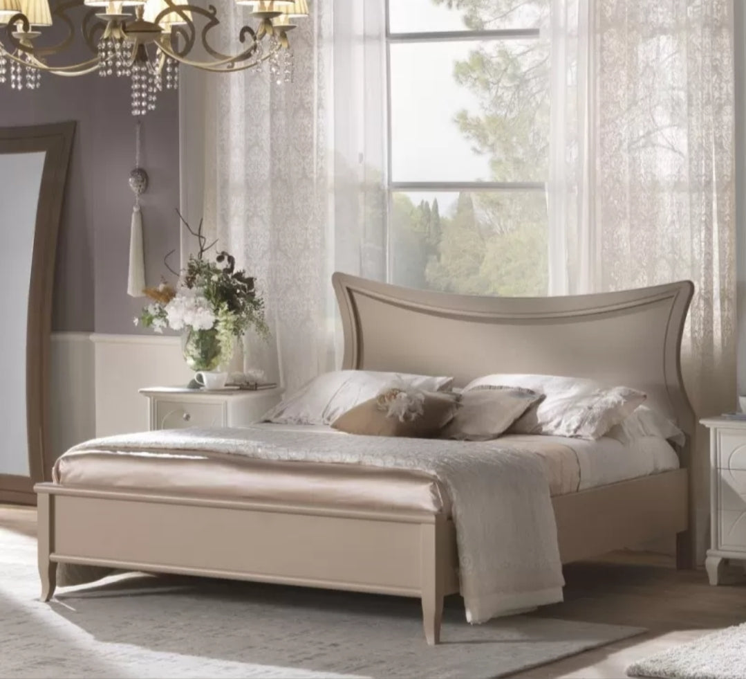 LETTO SAGOMATO MATRIMONIALE TORTORA IN LEGNO