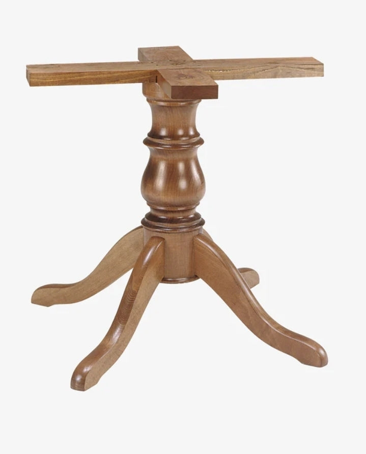 B514 - Base in legno bistrot tornita per Tavolo