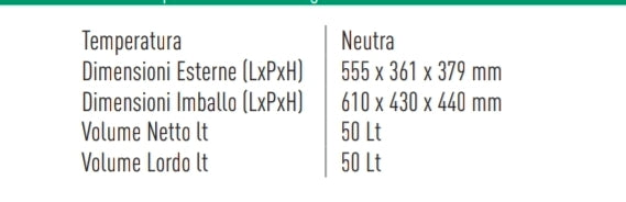 Vetrinetta Neutra da Banco bar per cornetti e rustici  50 Lt - 555x361x379 mm