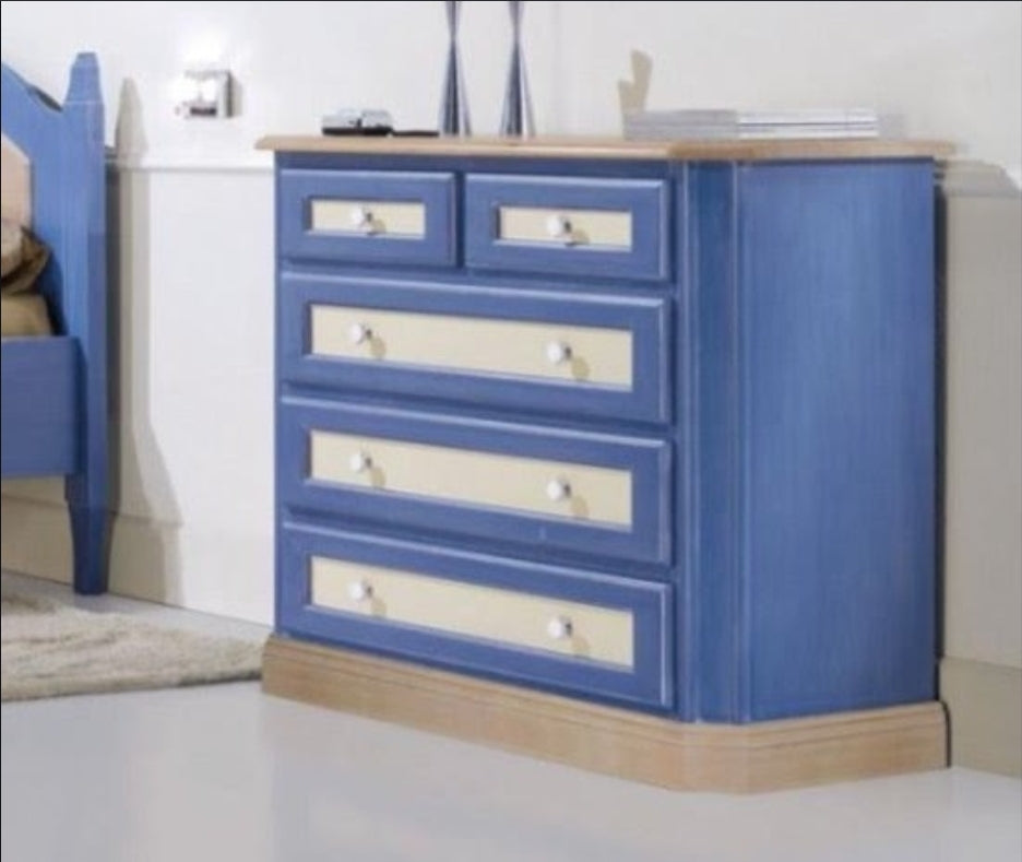 Comoncino 5 Cassetti in Abete Massello