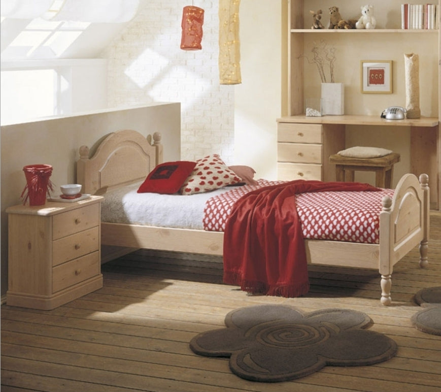 Letto Singolo in Pino Siena - tinta naturale