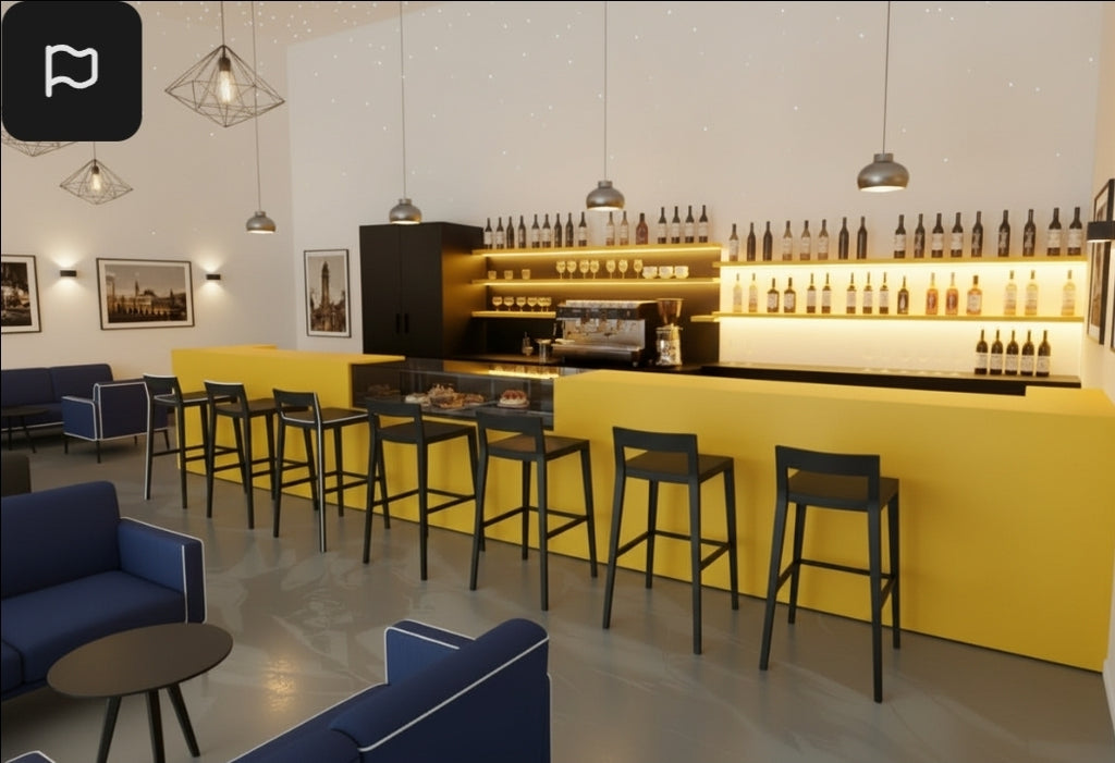 Bancone Realizzati artigianalmente per  bar bistrot