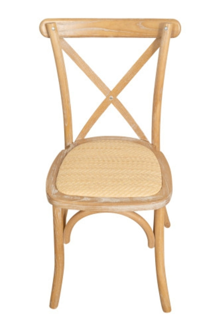 Sedia Thonet in massello e seduta in rattan finitura naturale impilabili