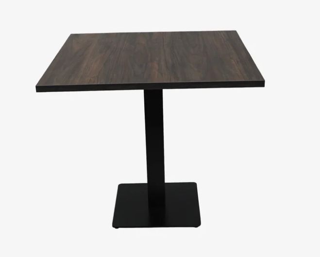 Tavolo da Ristorante Melaminico Nobilitato Noce bruciato Scuro 80x80x2.5