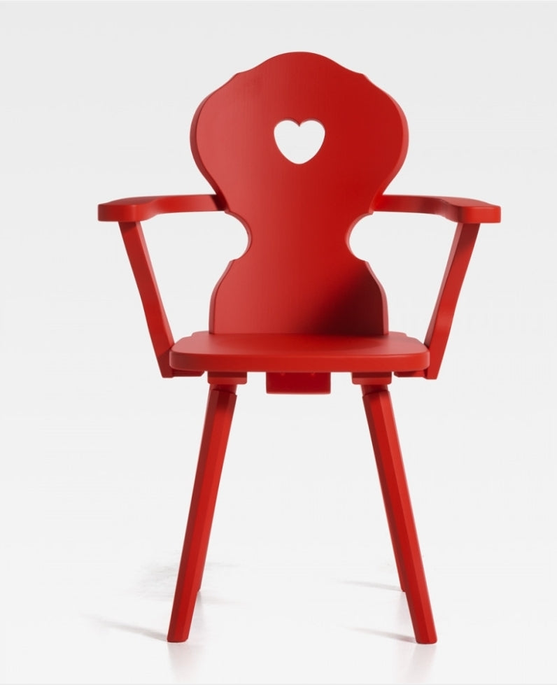 Sedia stile tirolese con braccioli in legno di abete
Monaco Poltrona Legno vari colori