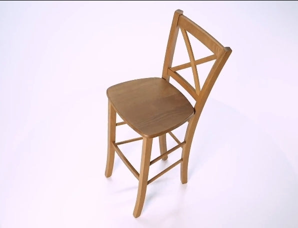 Sgabello moderno in arte povera