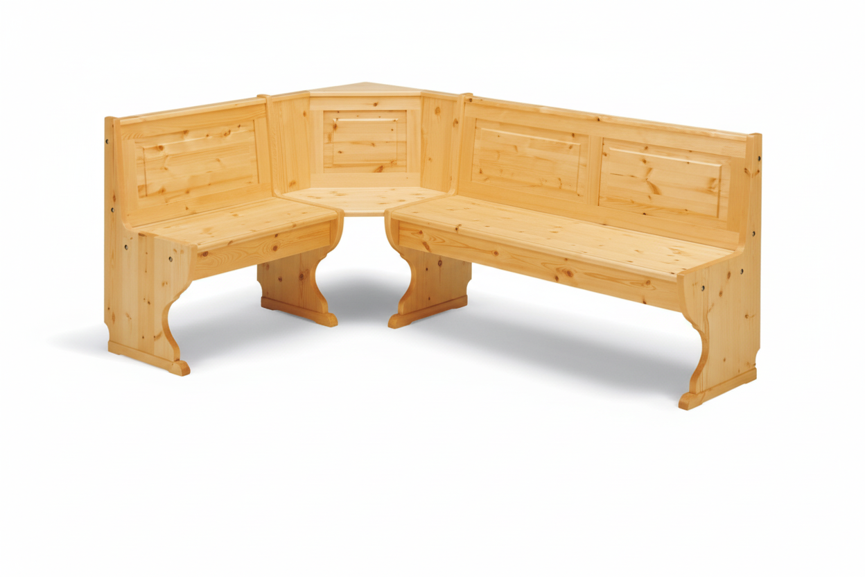 Panca ad Angolo Tirolese 133x173 - Tinta Naturale cuneo,brescia,bergamo