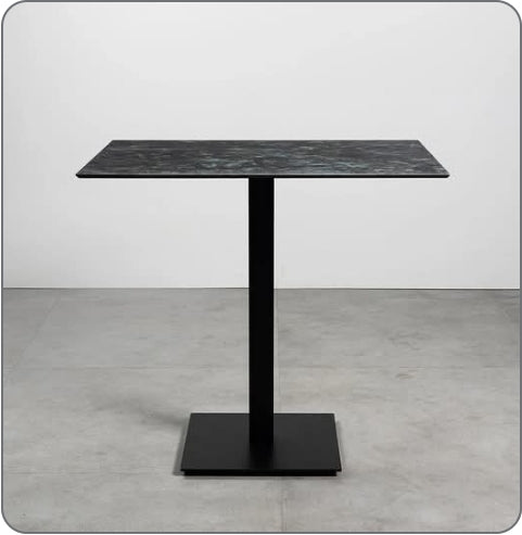 Tavolo con Base Centrale in Ferro mis.79x79