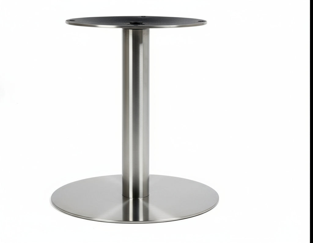 Basamento tavolo per ristoranti como in resina con rivestimento silver